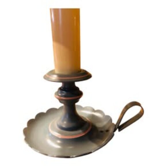 Vintage Toleware Accent Lamp Cottagecore - Picture 6 of 6